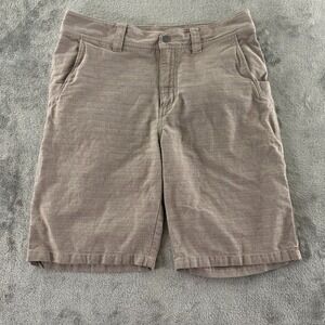 Toad&Co‎ Jackfish Short 32 Brown Organic Cotton Herringbone 10" Inseam Bermuda